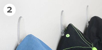 Cap hanger for wall from Command™